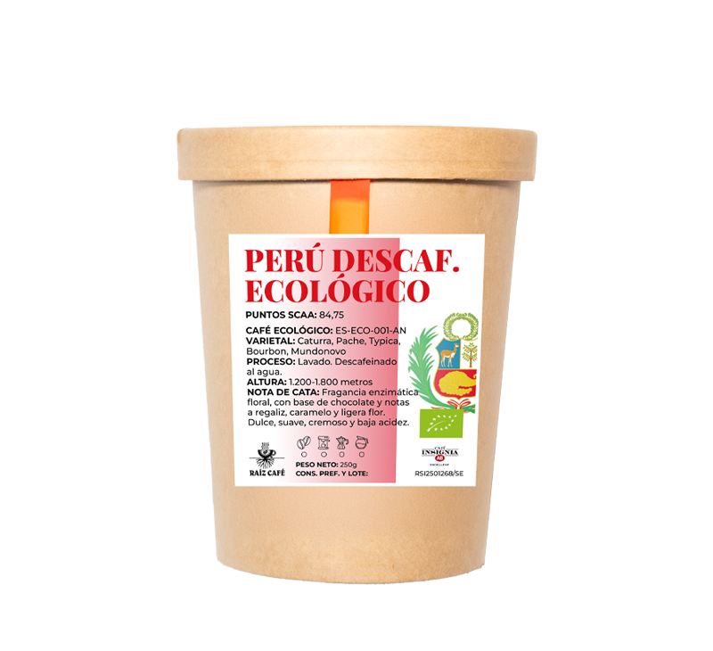 DESCAFEINADO PERÚ ORGÁNICO – 250gr