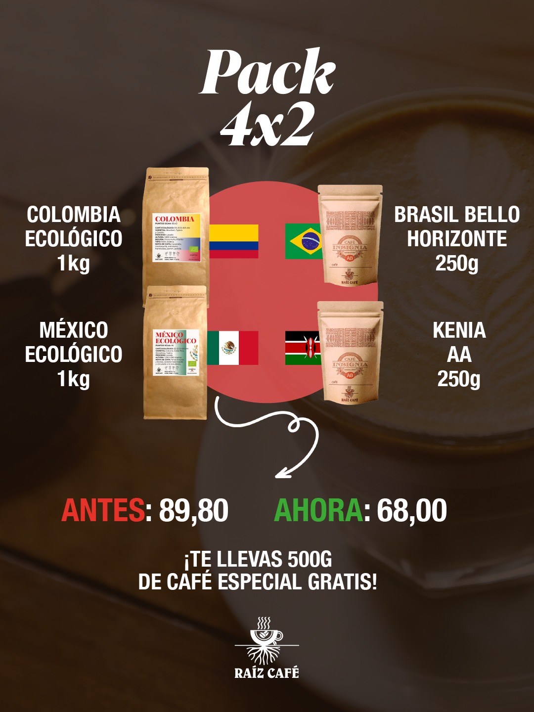 Pack 4×2 (1 kg.)