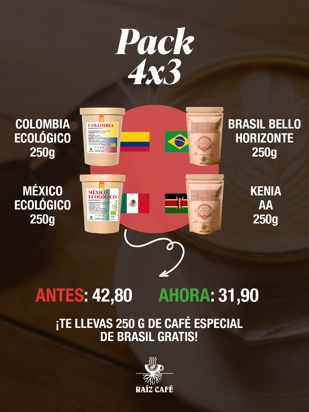Pack 4×3 (250 g.)