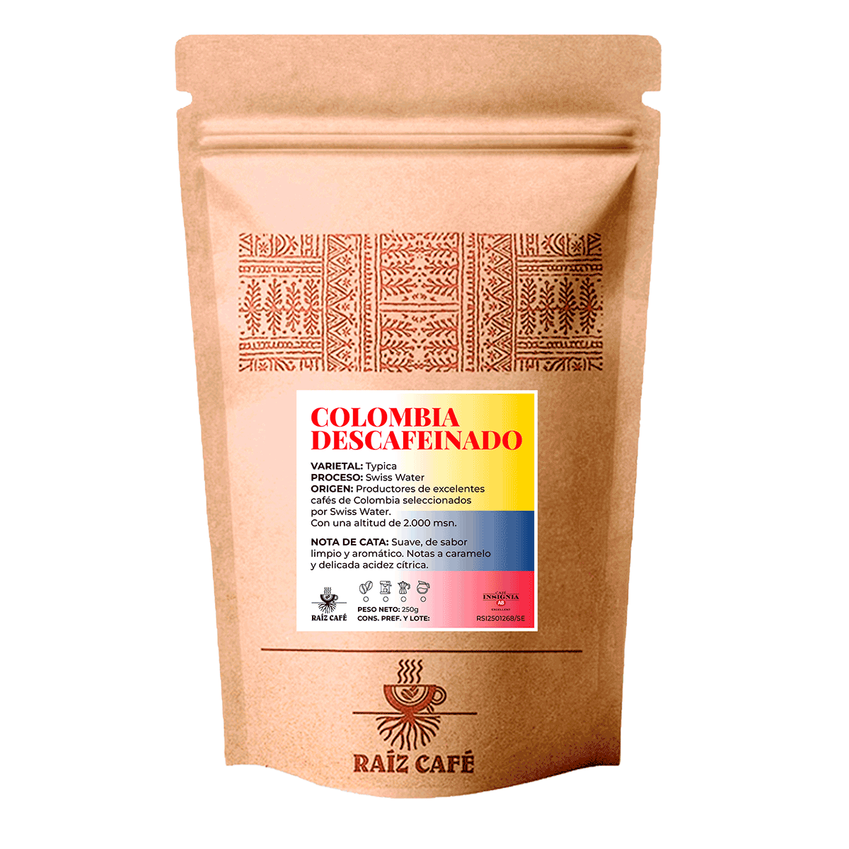 COLOMBIA DESCAFEINADO SWISS WATER - 250gr